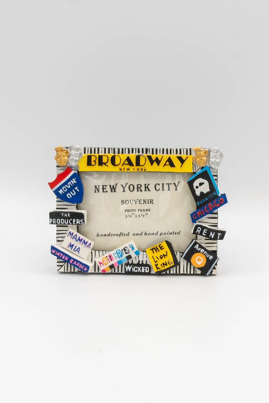 Broadway Shows New York NYC Souvenir Picture Photo Frame 3D Signs VTG
